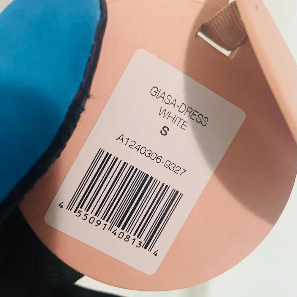 Alexis Giasa White Mini Dress - Strapless Neckline with Sculptural Curve Size S - Picture 8 of 14